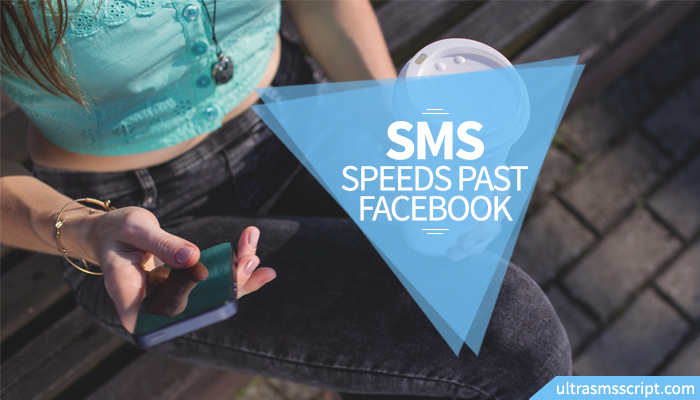 SMS Speeds Past Facebook